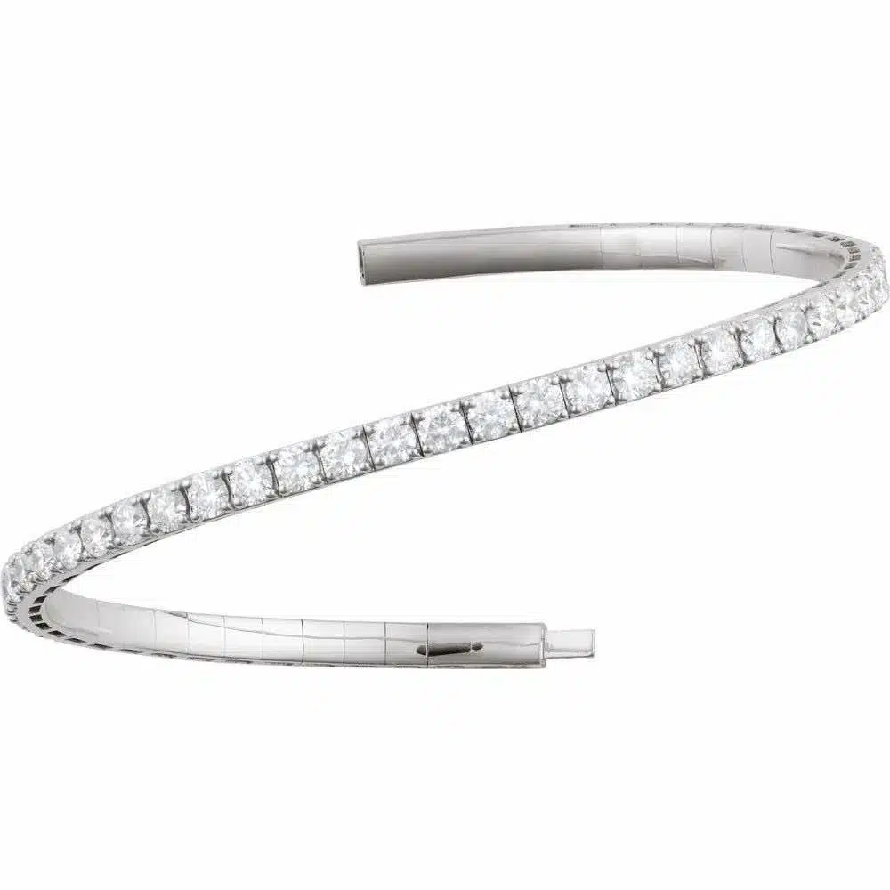 diamond bangle white