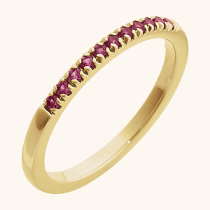 Wedding Ring with Birthstone