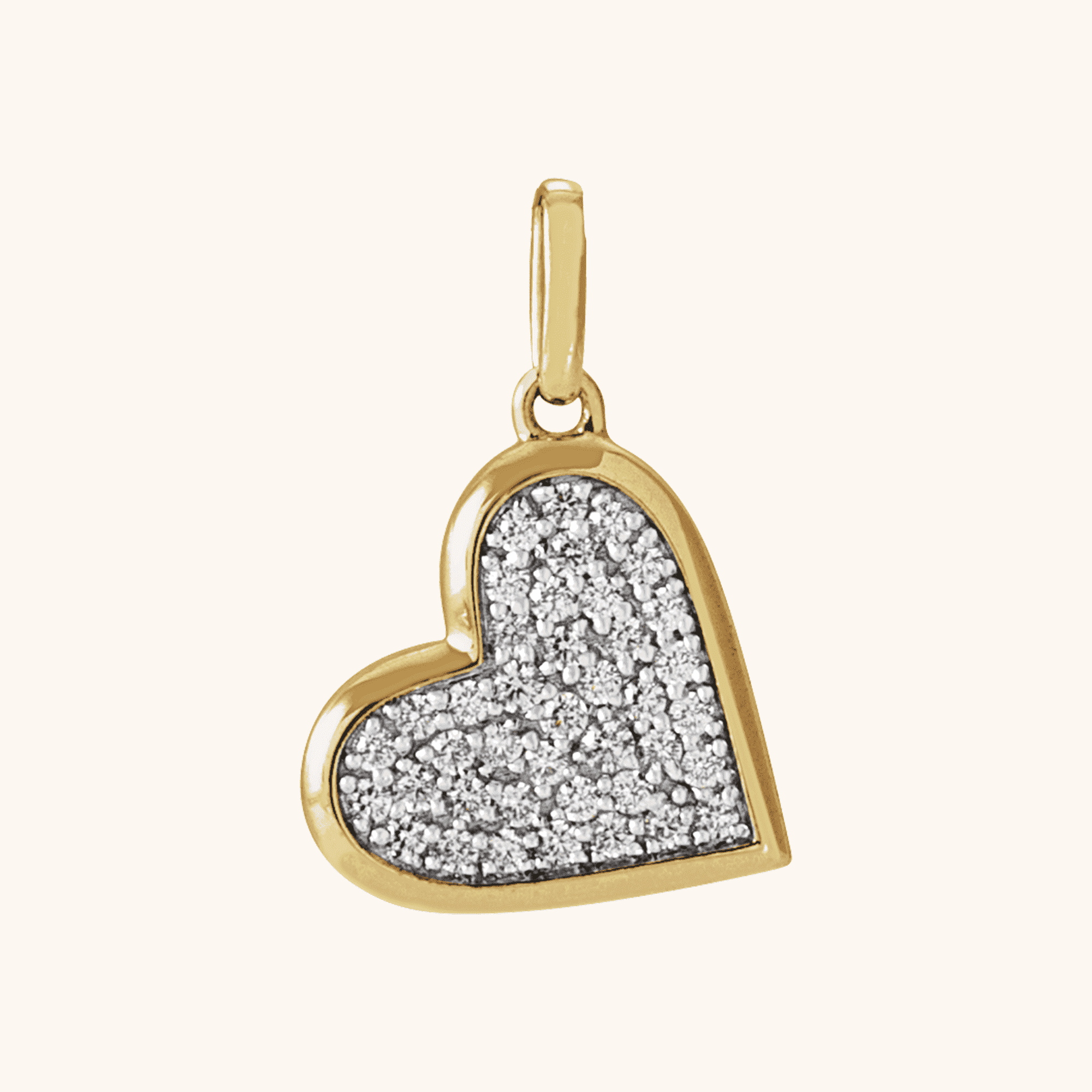 14K Gold Diamond Heart Pendant – Elegant Gold Jewelry Gift - Image 3
