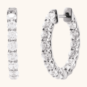 Hoop Earrings White