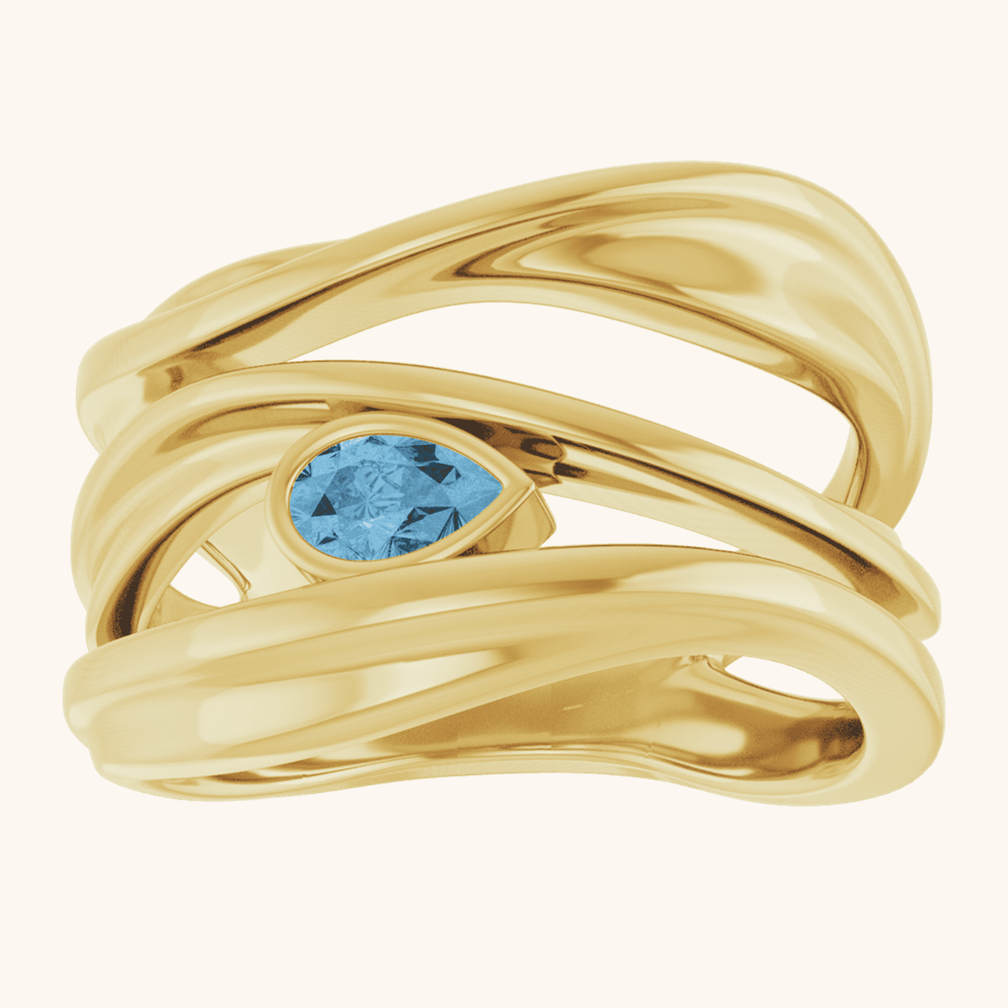 Perfect Accented Negative Space Ring - Image 2