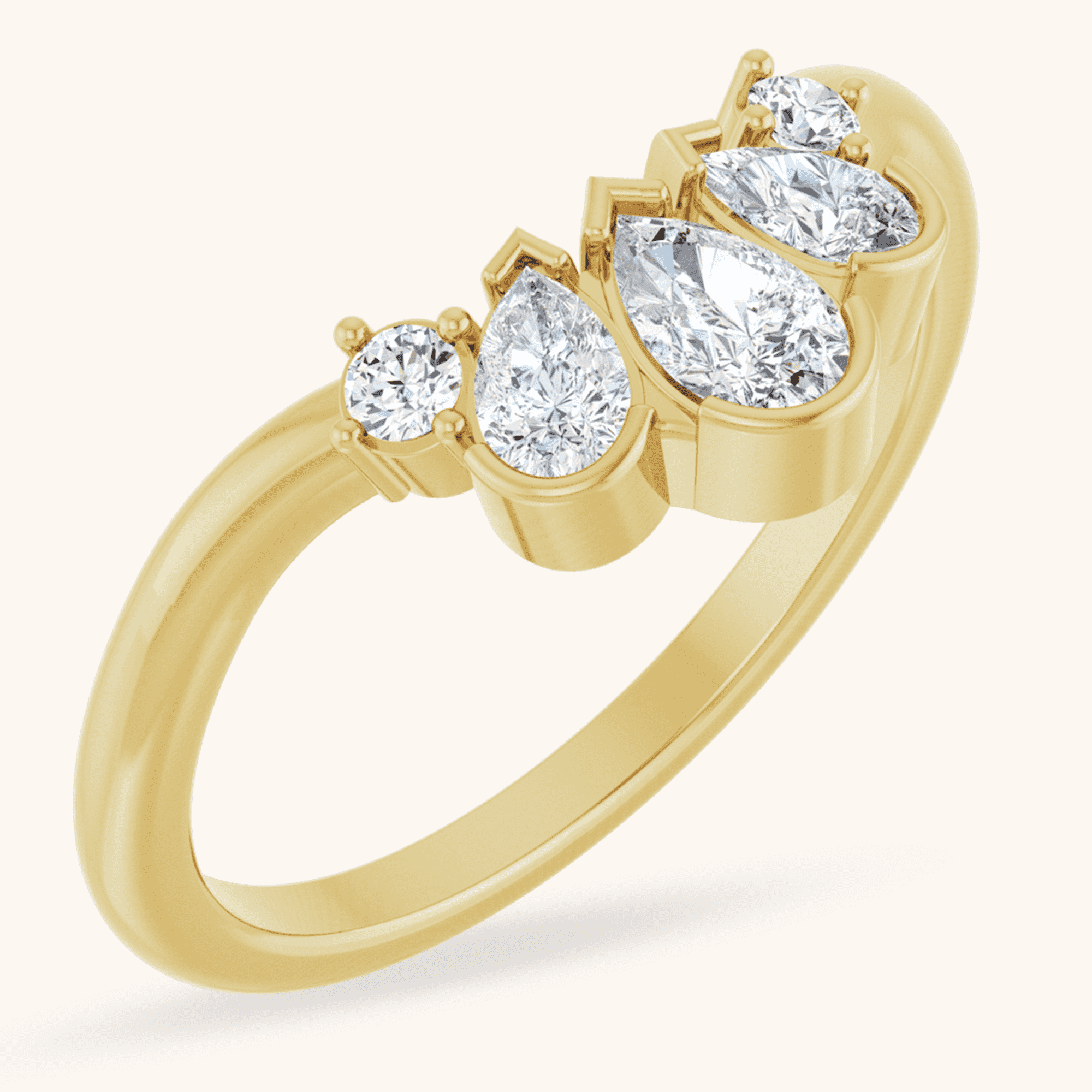 Natural Diamond Contour Band
