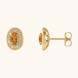 Gold Earrings for Women orange