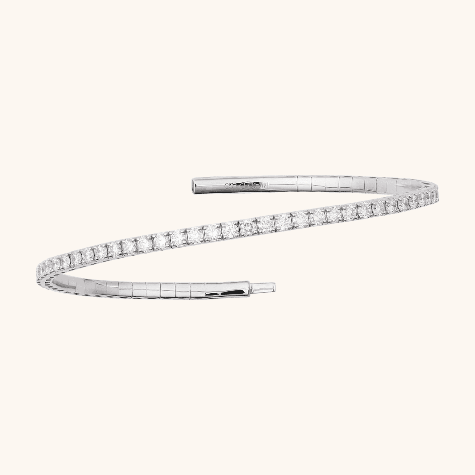 diamond bangle white