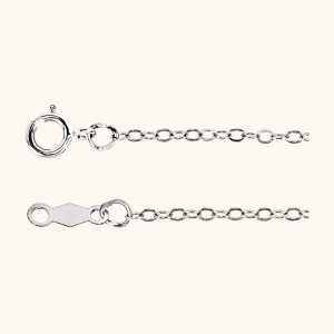 Unisex 14k gold chain white