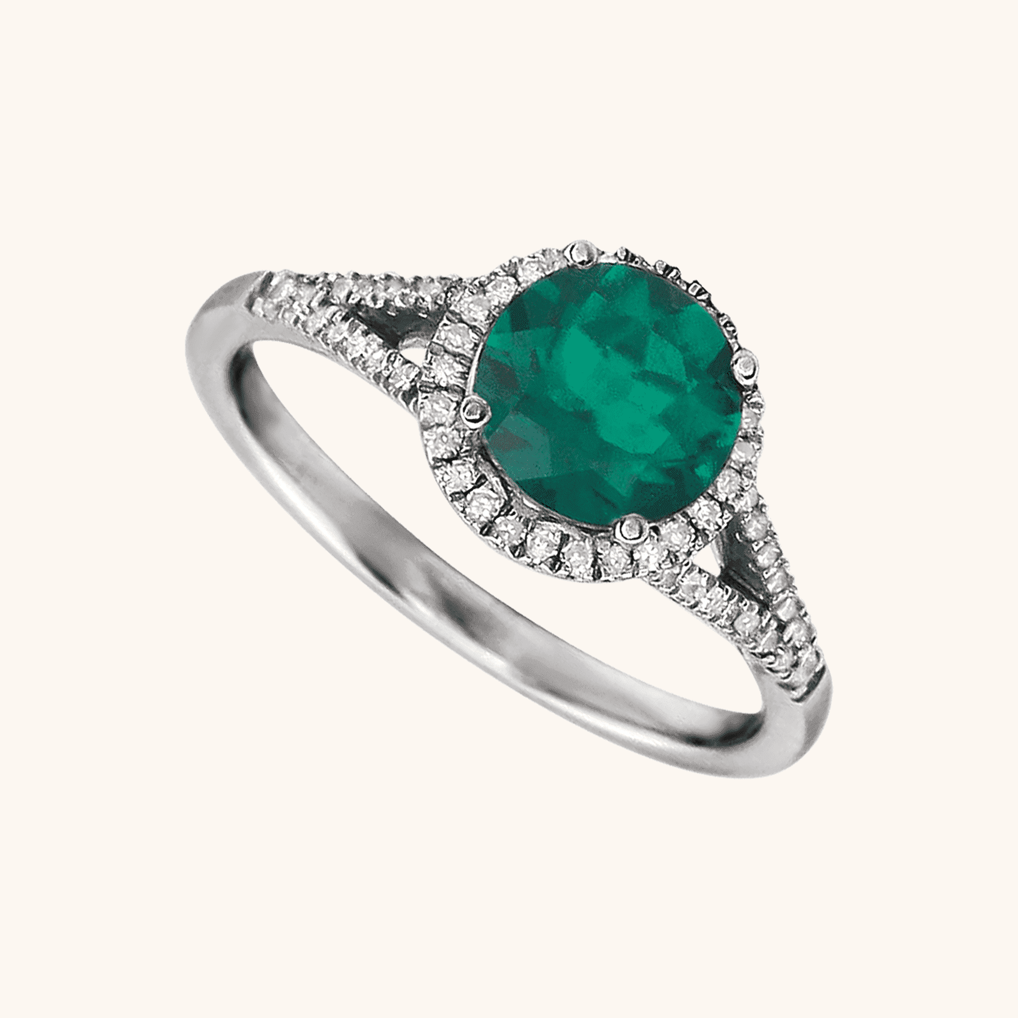Women Gold Ring 14K green