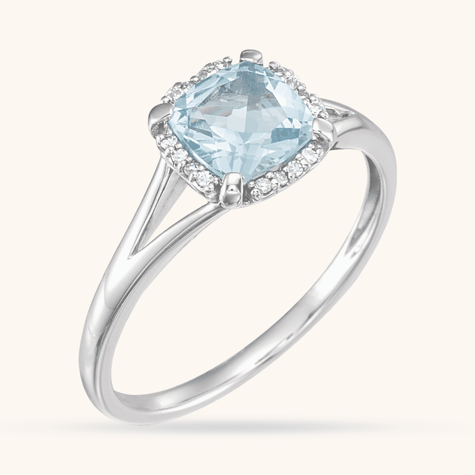 white Birthstone Ring