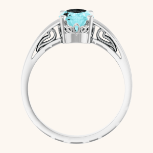 14K white Gold Women Ring