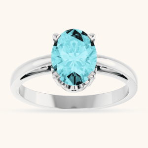 14K white Gold Women Ring