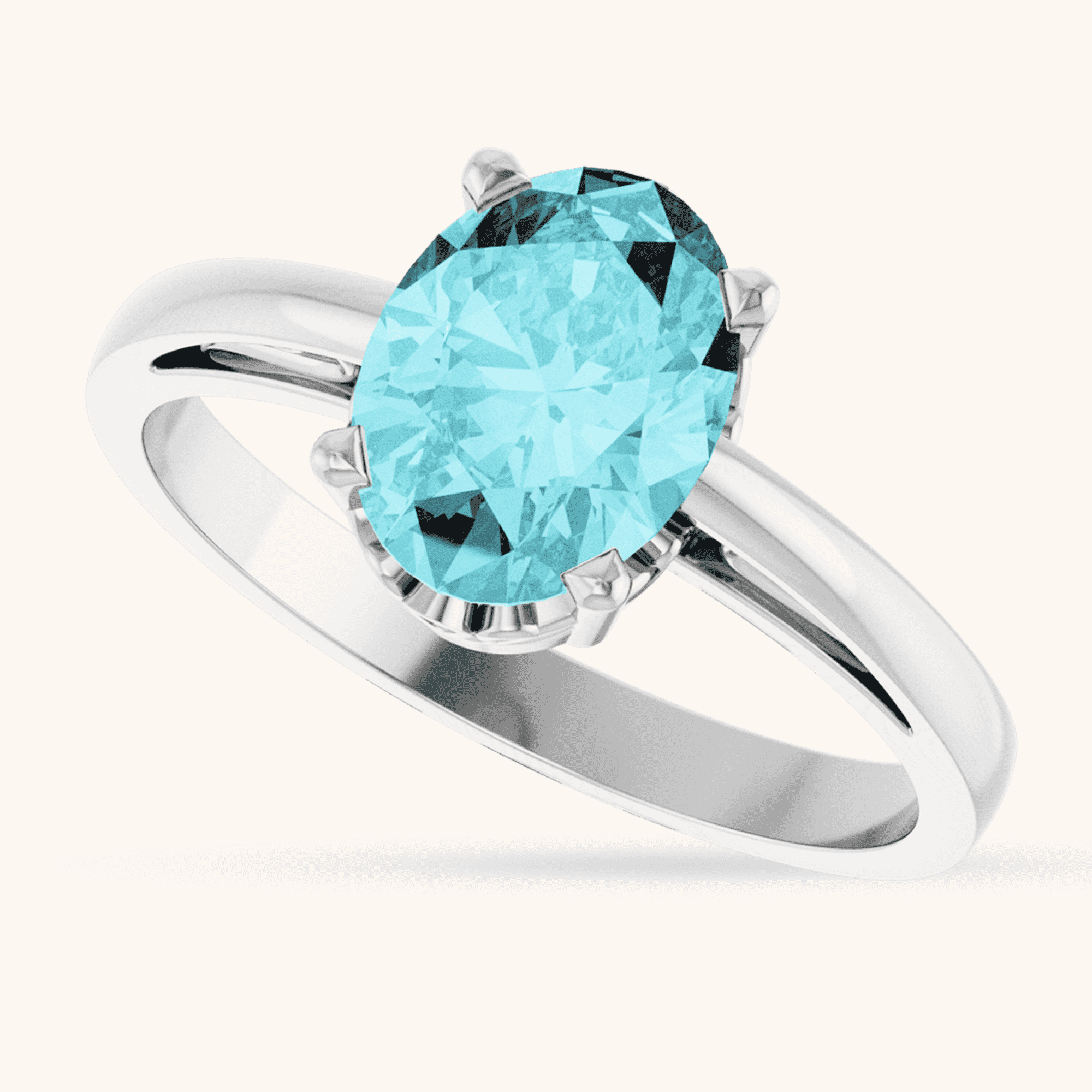 14K white Gold Women Ring