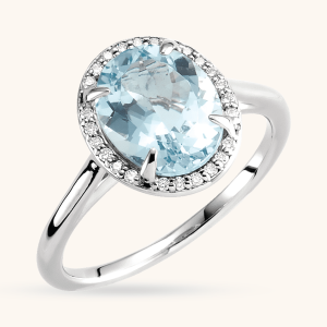 14K Gold Ring White