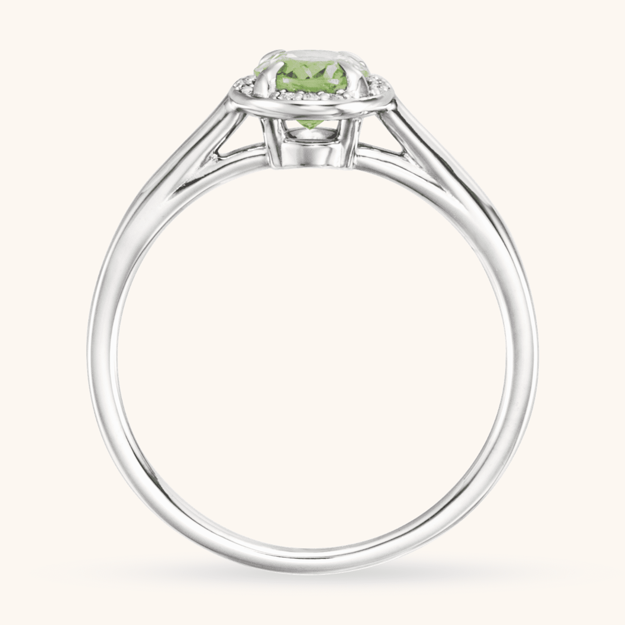 14K Gold Ring White