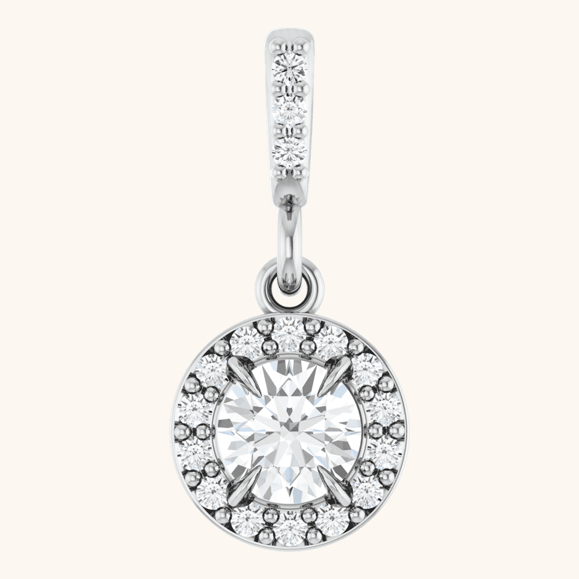 14K White Gold Necklace Pendant