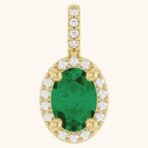 Gold Pendant Green