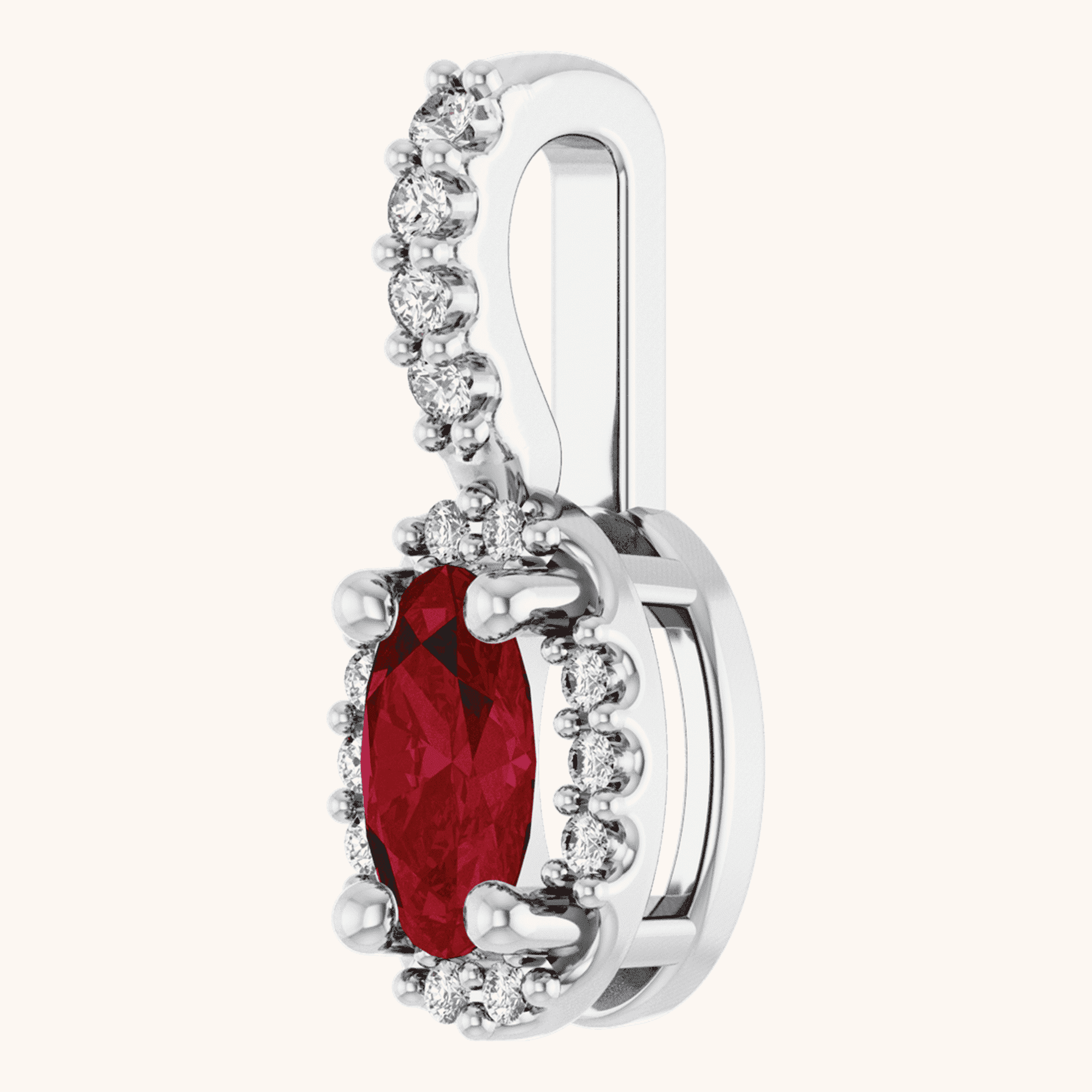 White Gold Pendant ruby
