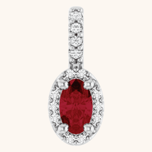 White Gold Pendant ruby