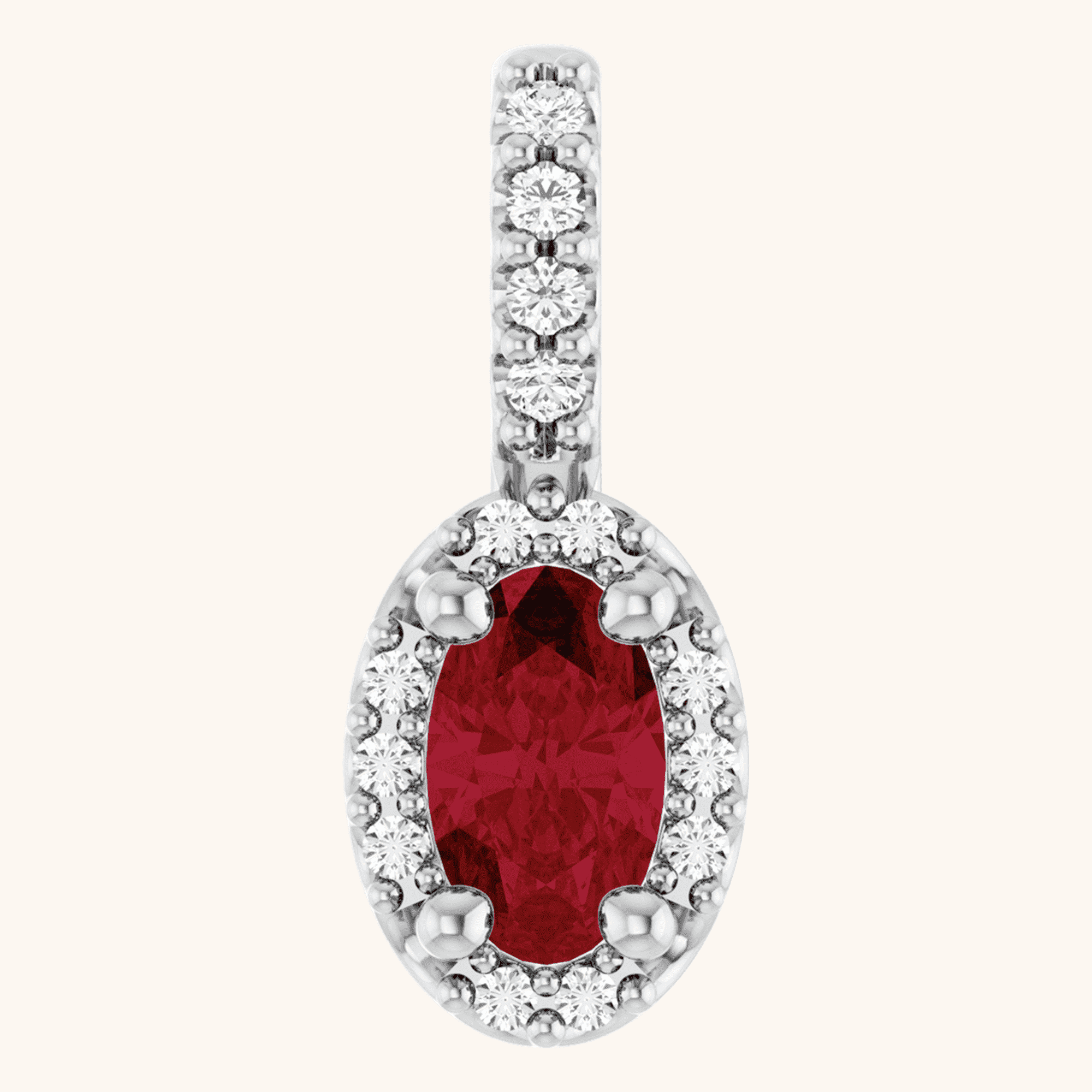 White Gold Pendant ruby