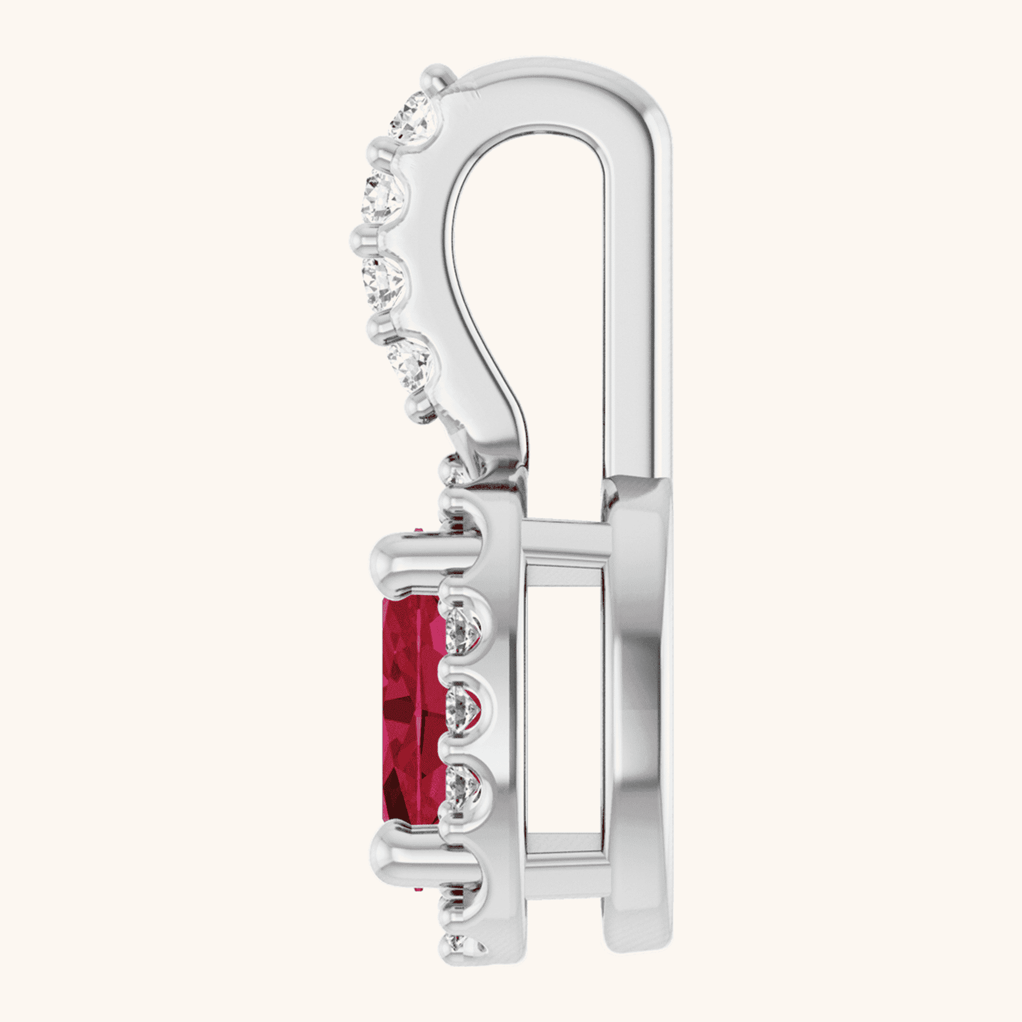 White Gold Pendant ruby