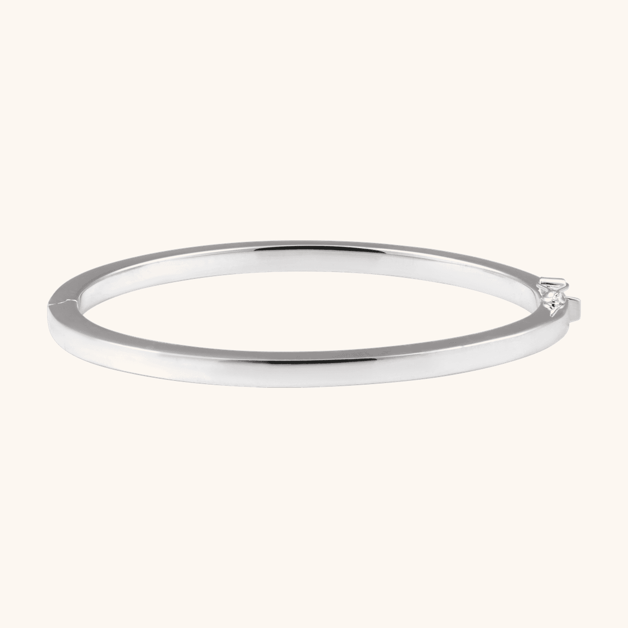 Sterling Silver Tube Hinged Bangle Bracelet