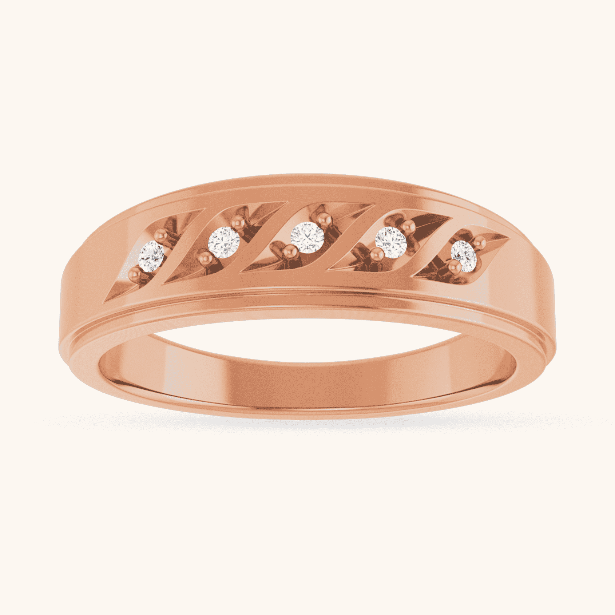 14K Diamond Ring rose