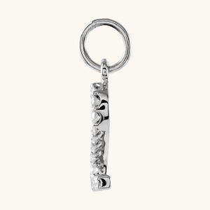 14K White Necklace Numeral Pendant