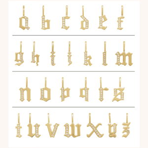 Gothic Initial Necklace