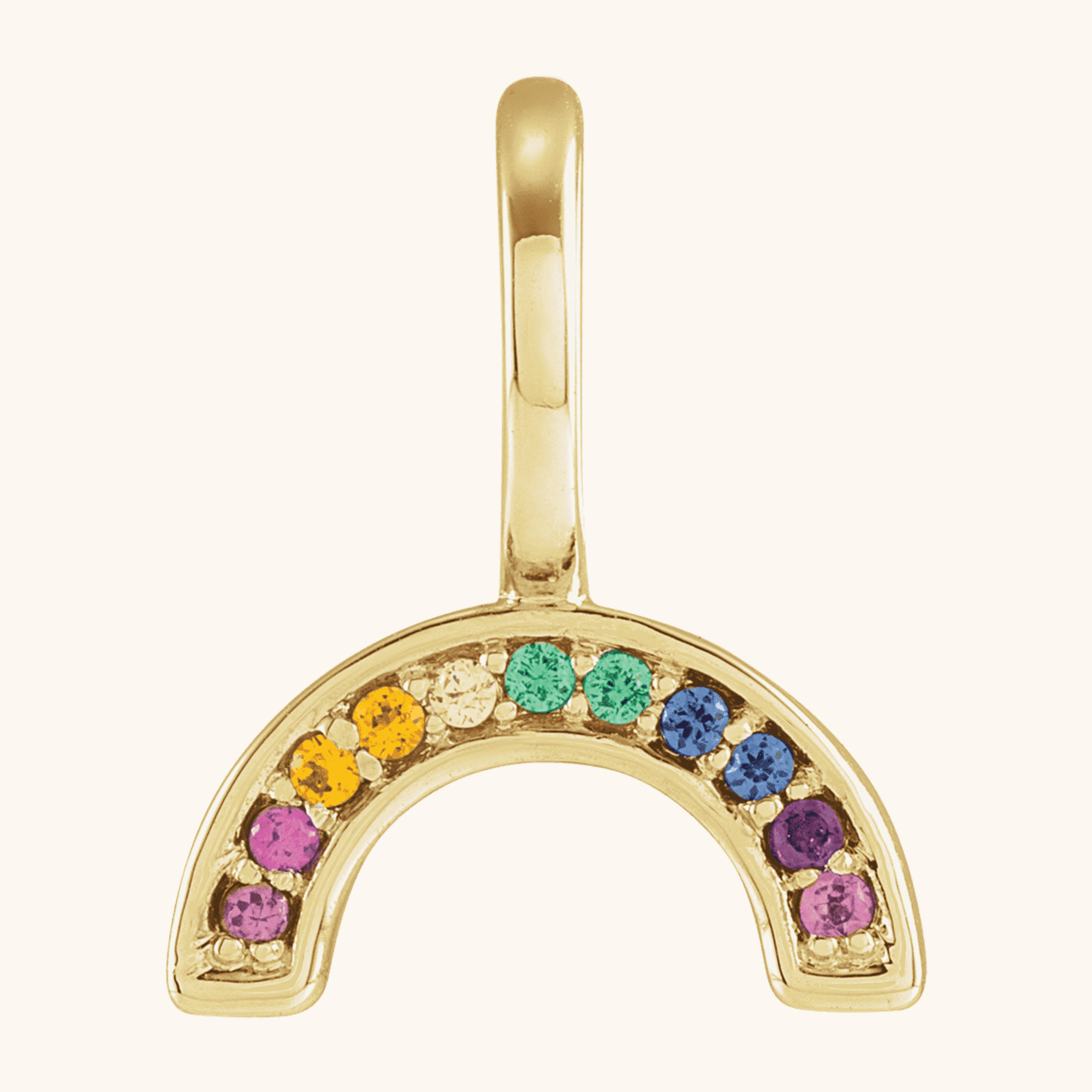 Rainbow Yellow Gold Pendant