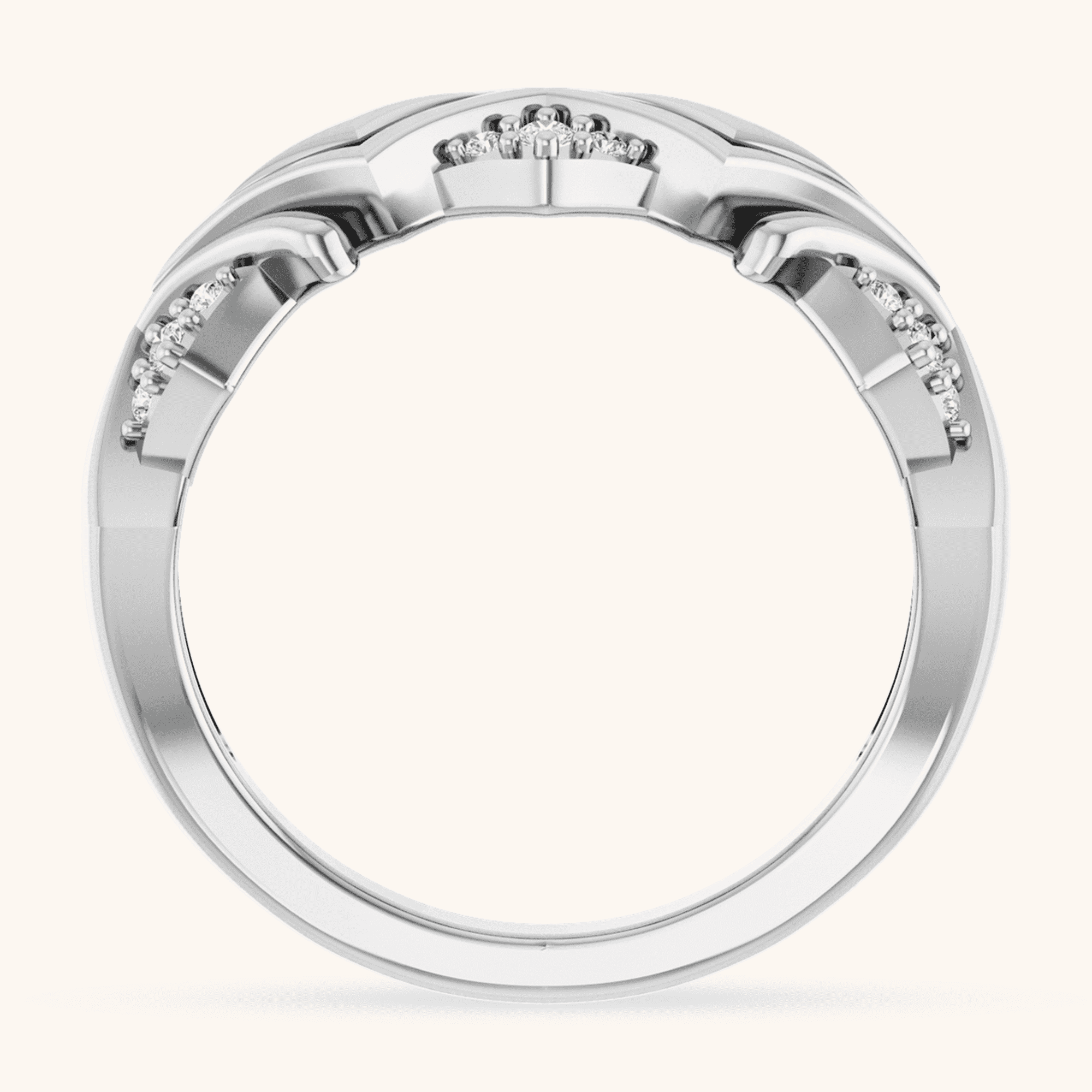 Women Ring 14K Gold white