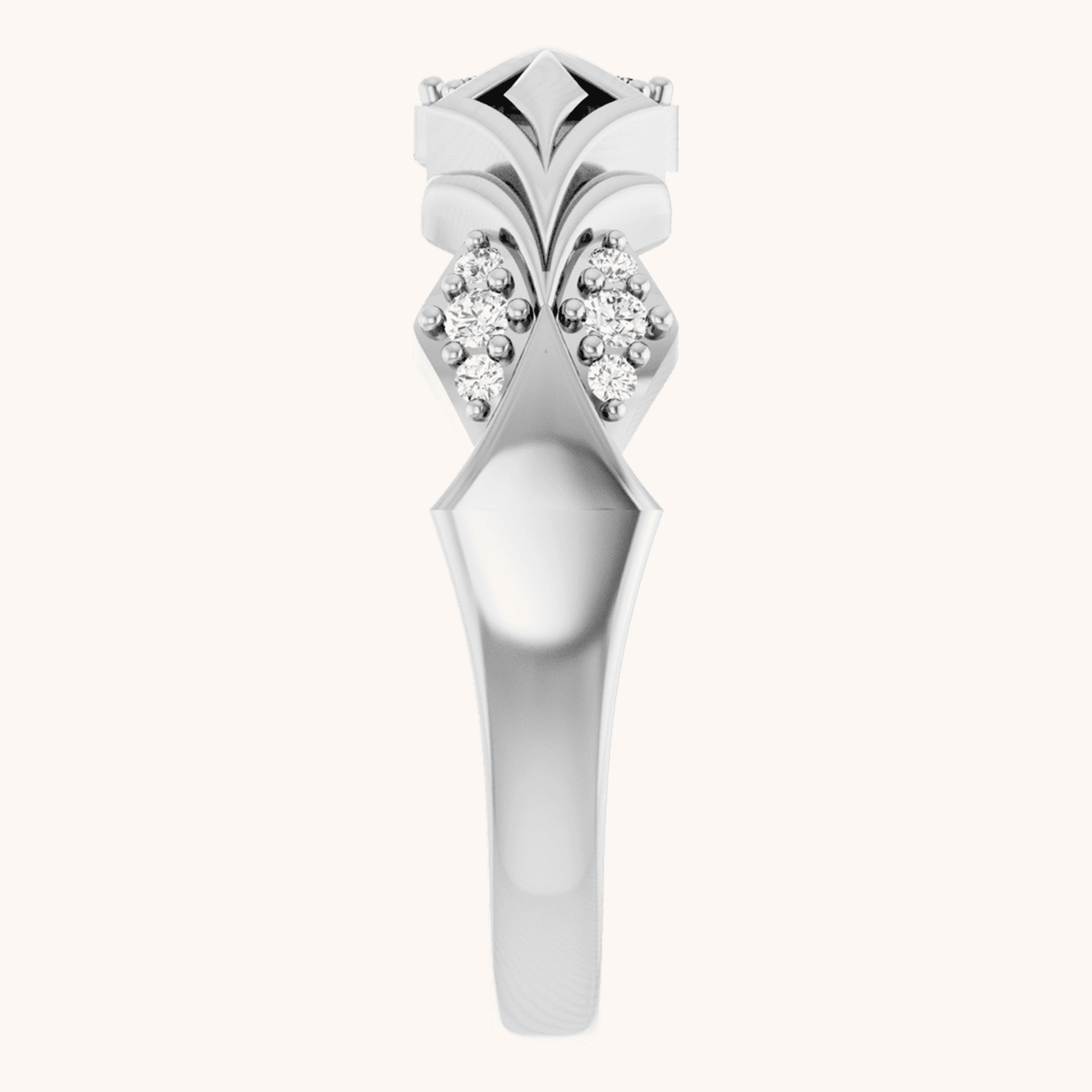 Women Ring 14K Gold white