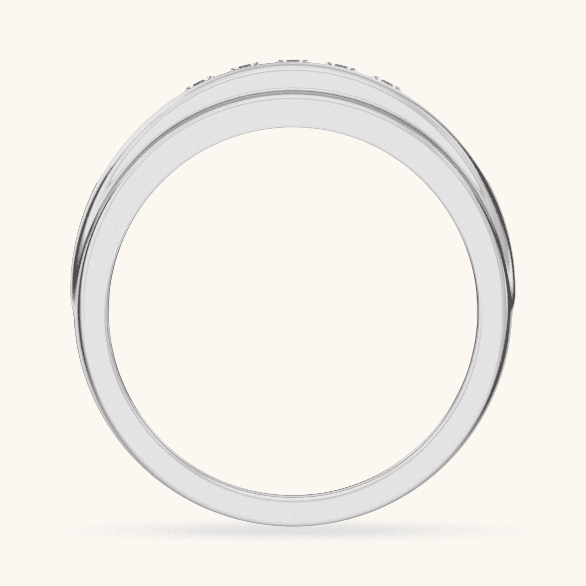 14K White ring