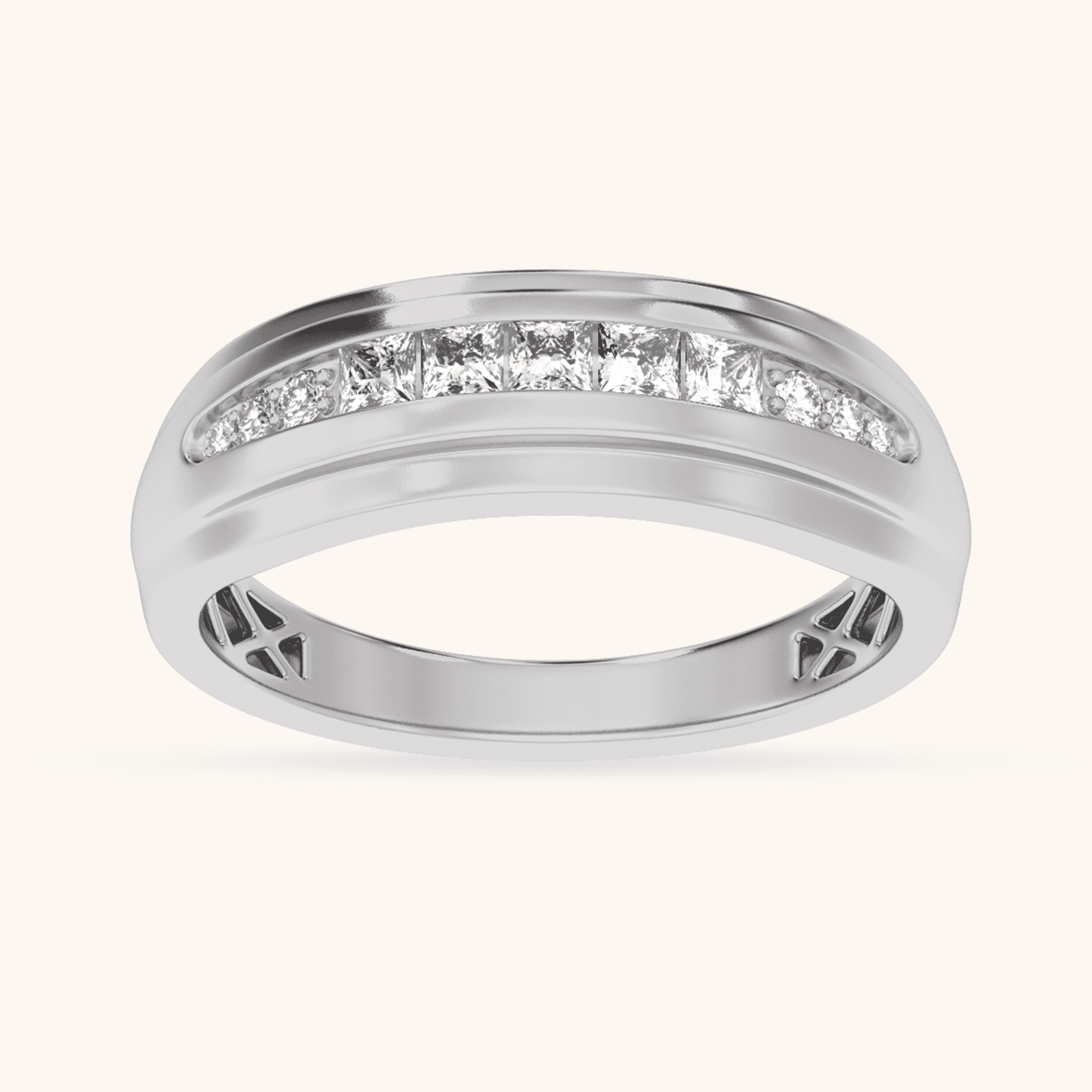 14K White ring