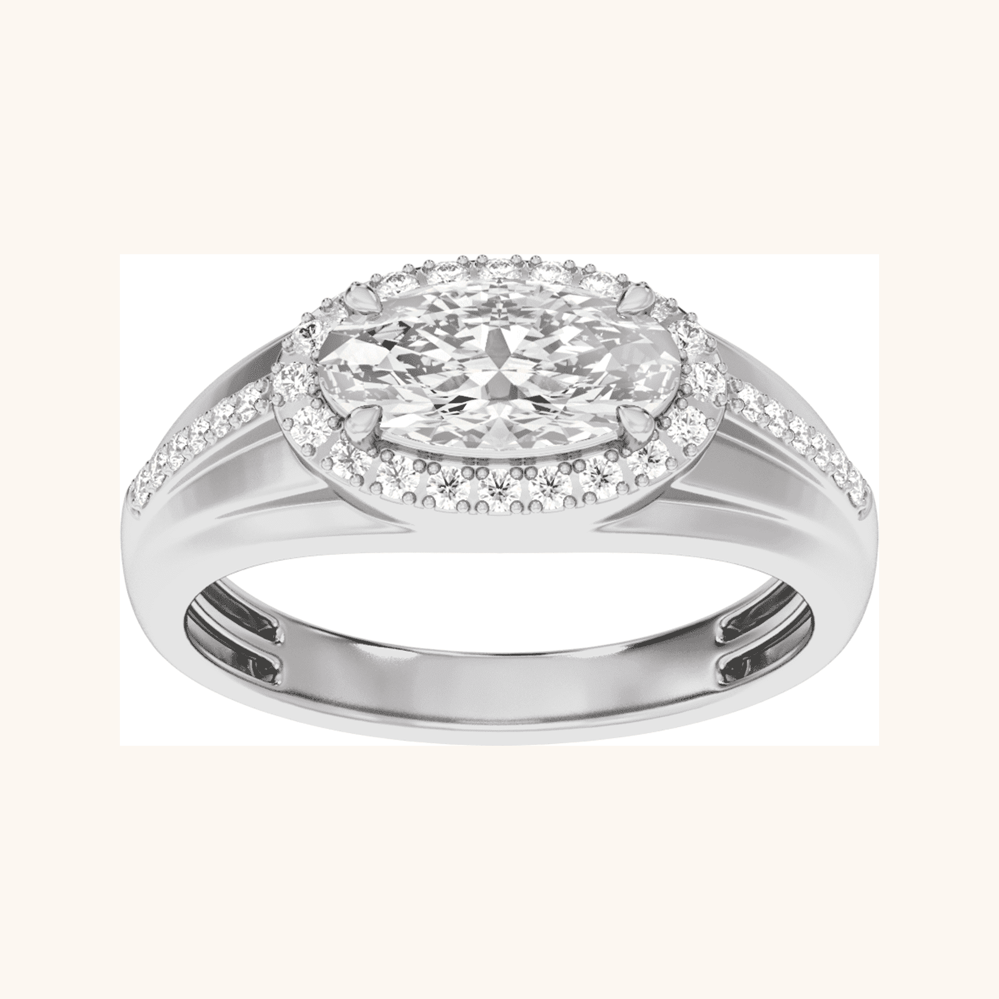 Men Diamond Ring white