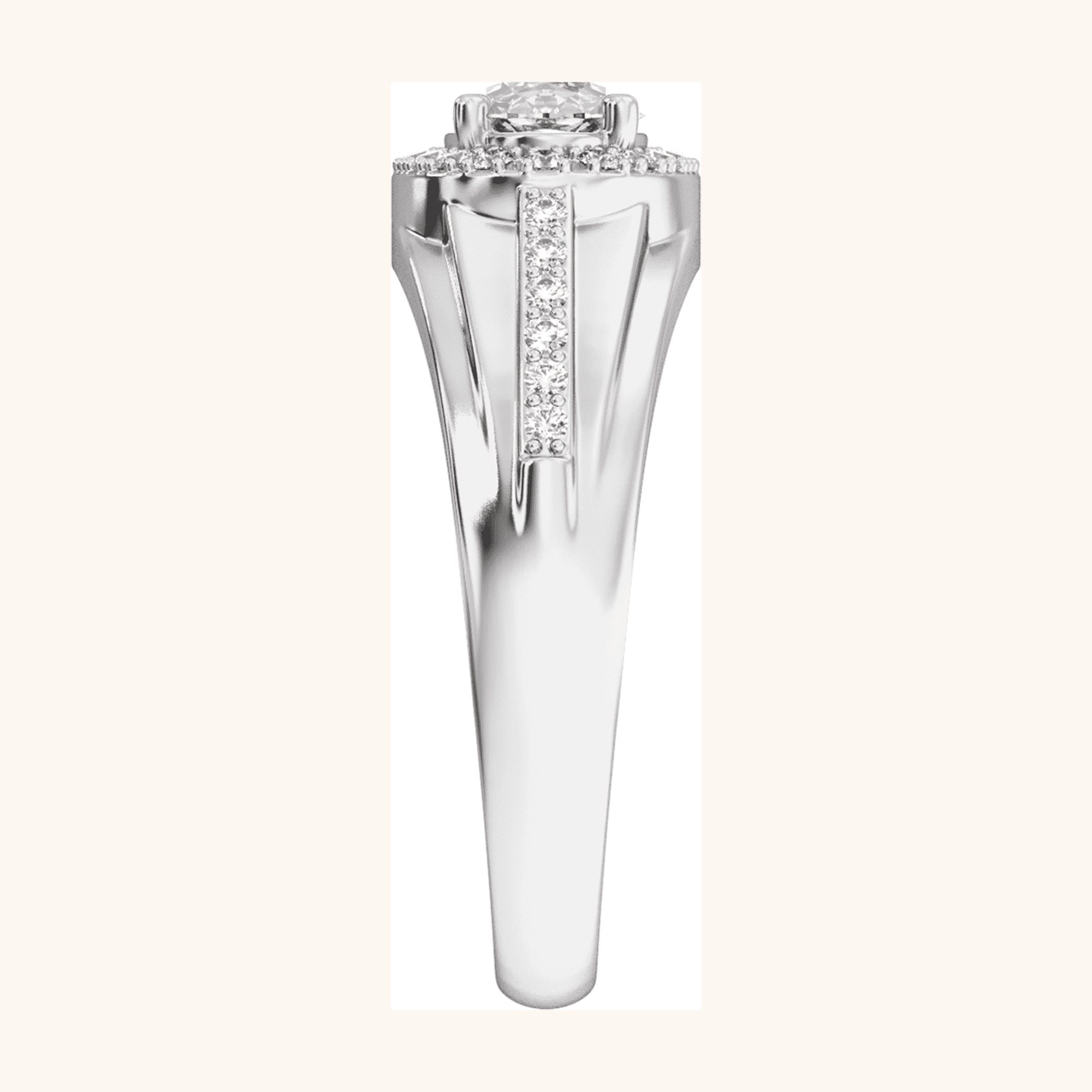 Men Diamond Ring white