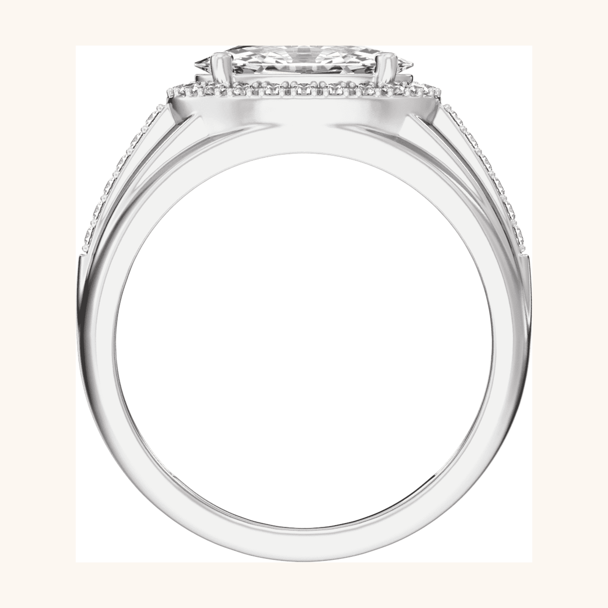 Men Diamond Ring white