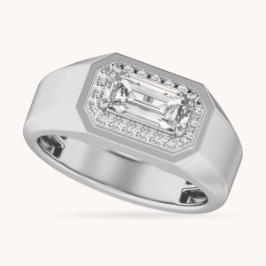 14K Gold white ring