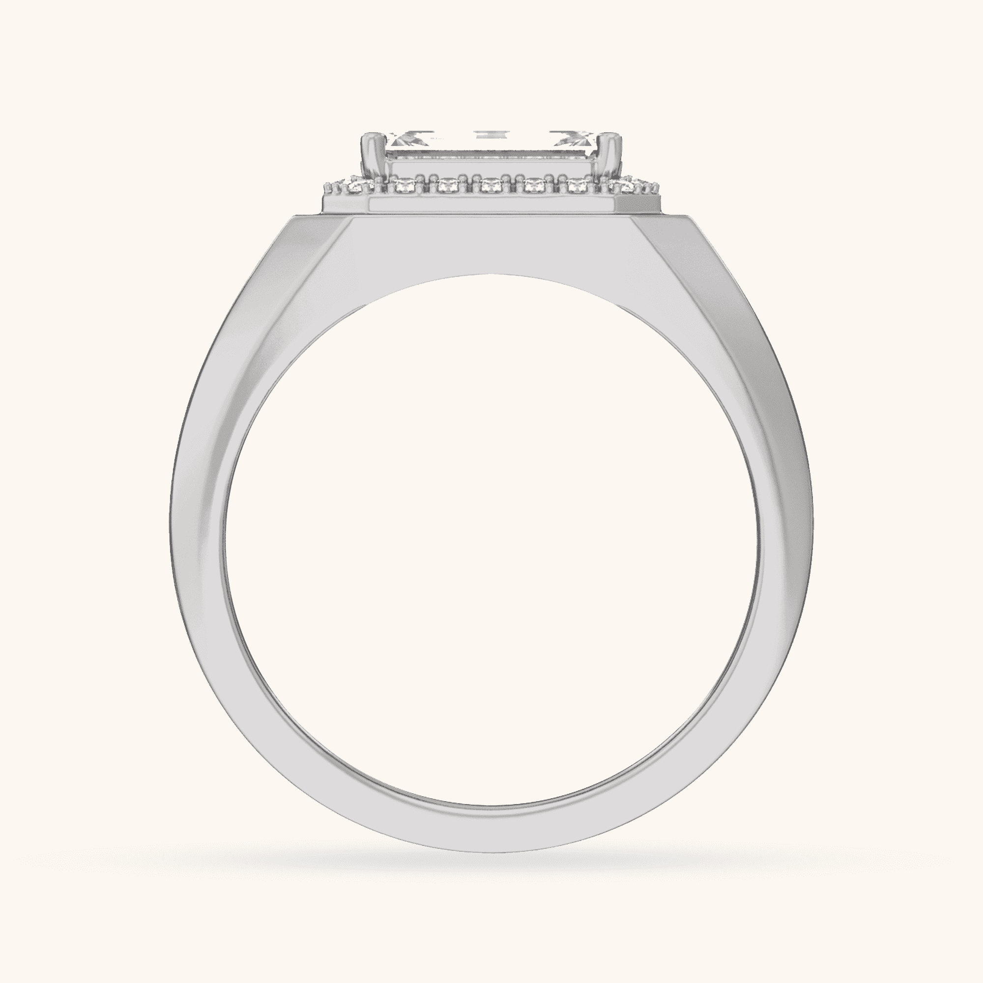 14K Gold white ring