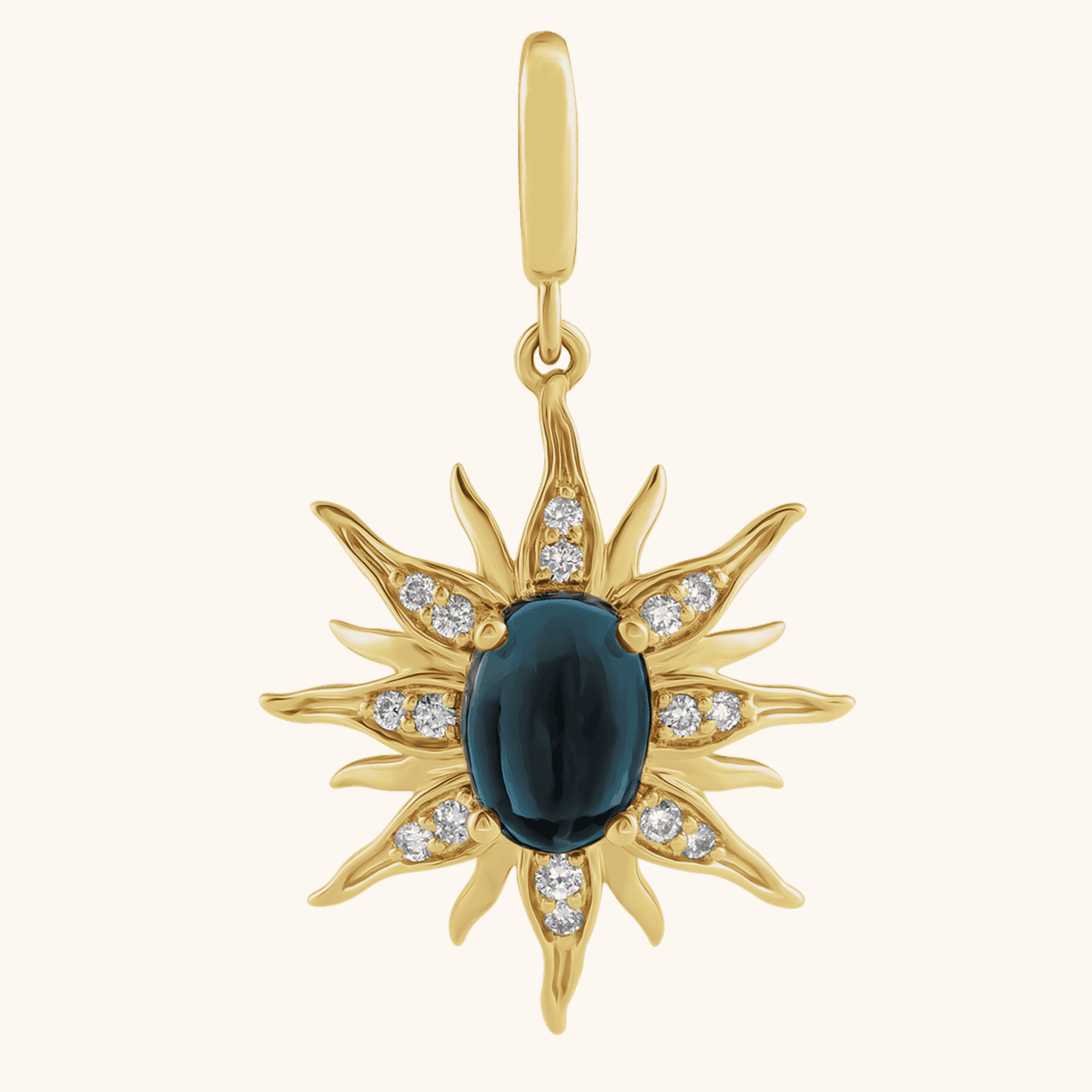 Solar Necklace with London Blue Topaz & Diamond