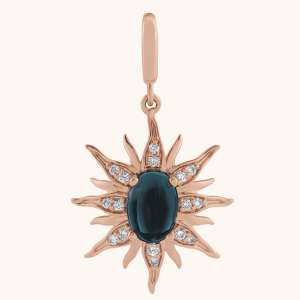 Solar Necklace with London Blue Topaz & Diamond