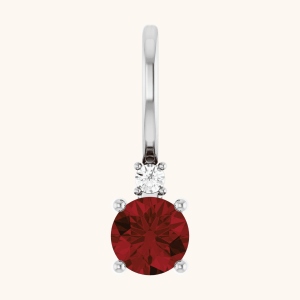Diamond necklace red