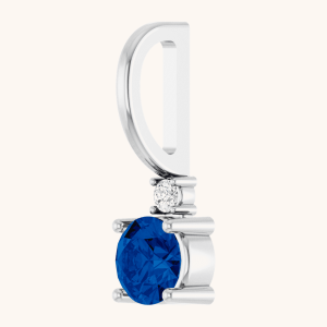 Diamond necklace blue