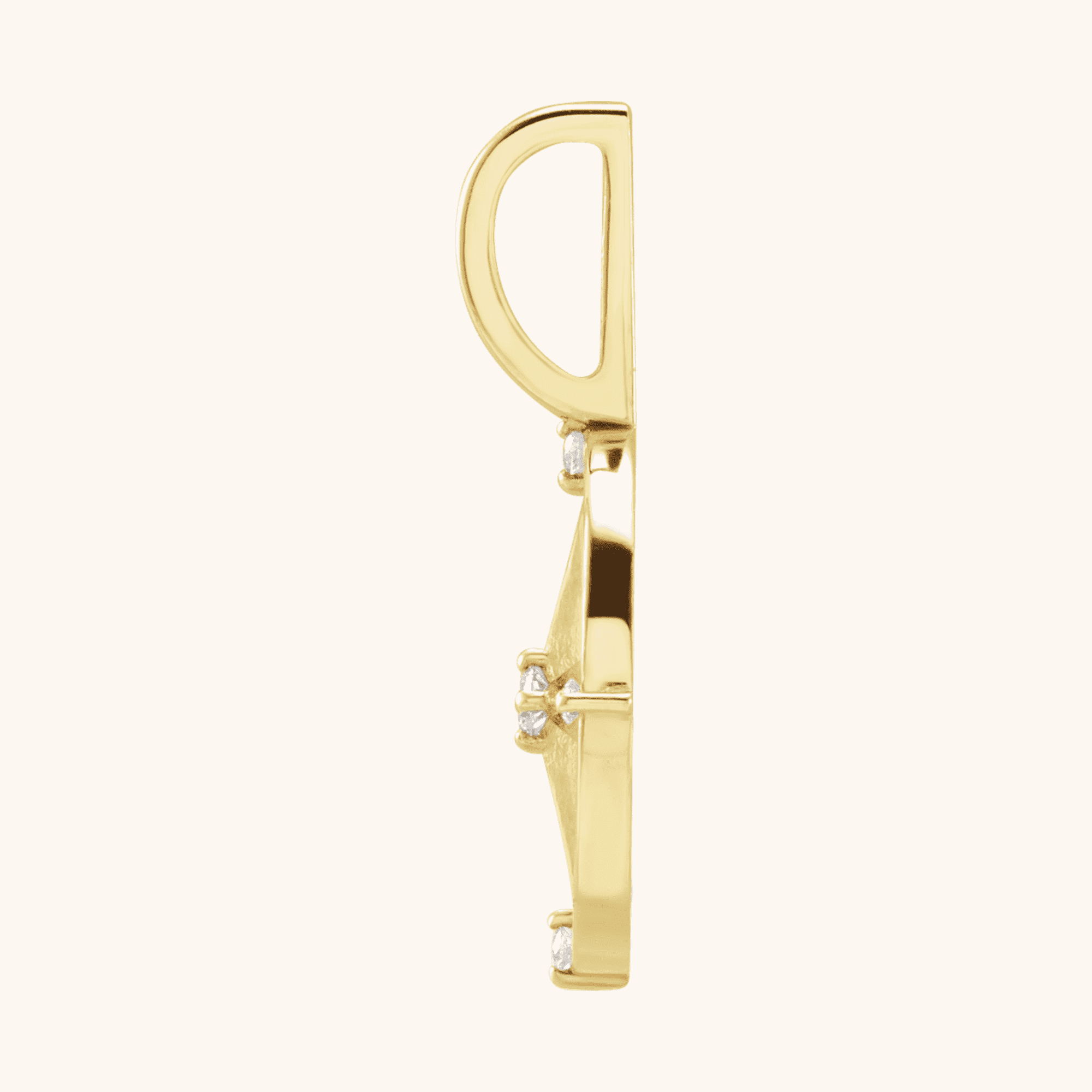 Dazzling Gold Charm Compass Pendant