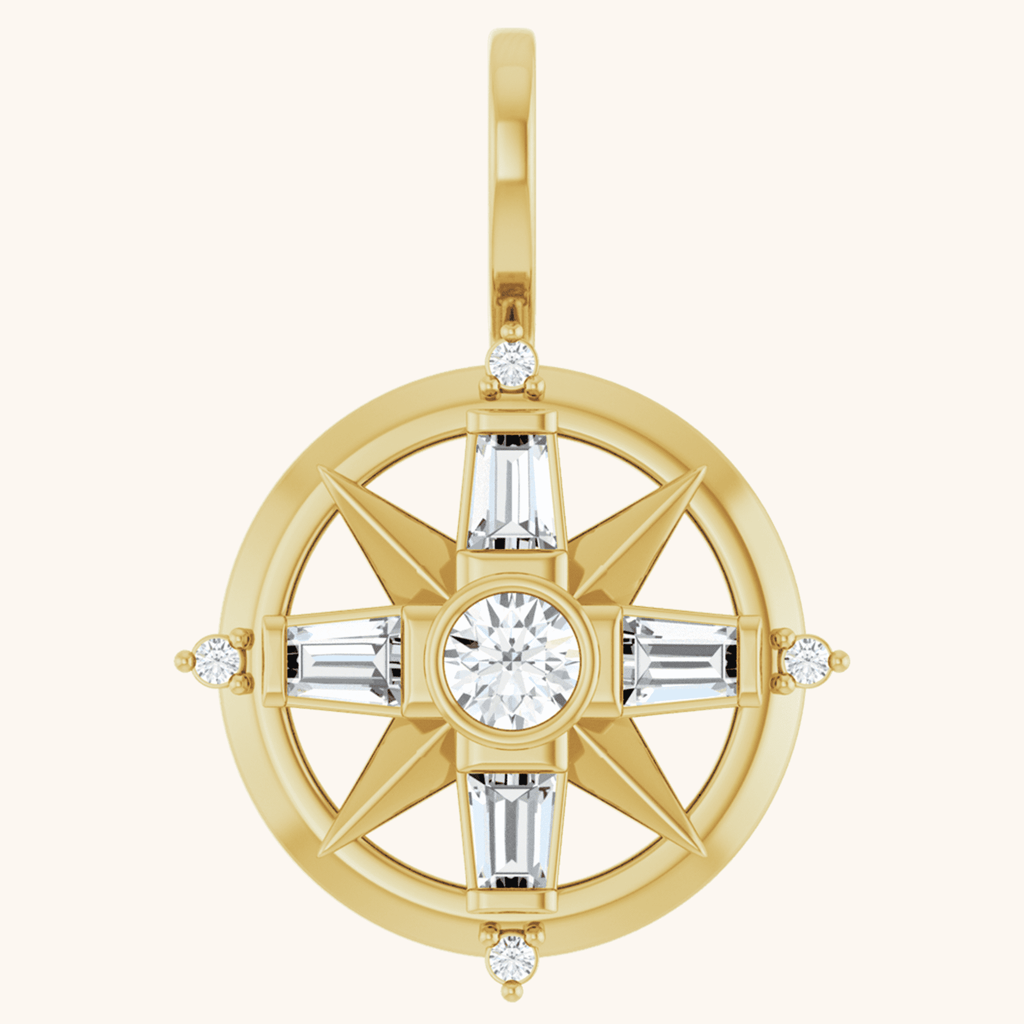 Compass Diamond Pendantر