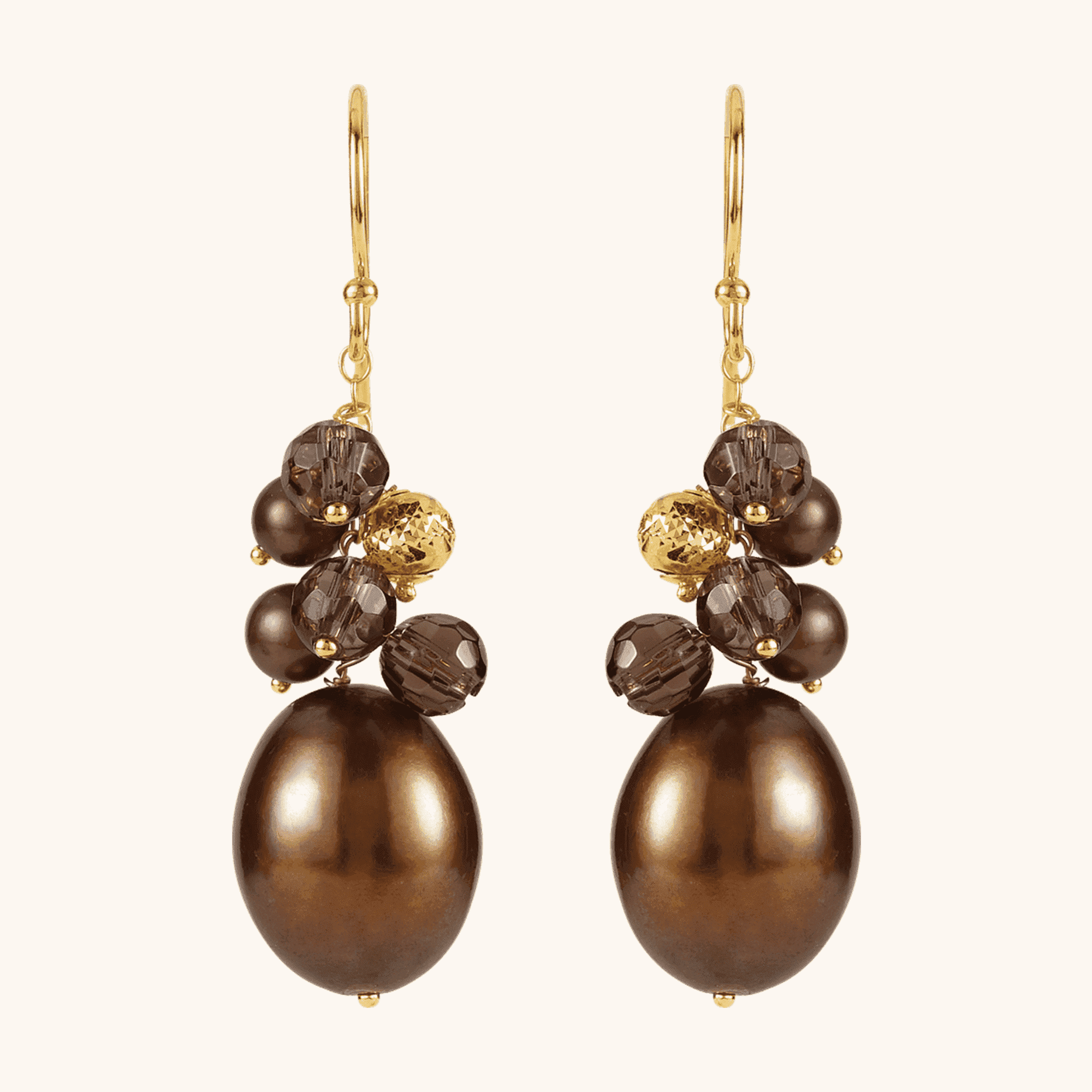 Gold Pearl Earrings