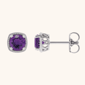 Silver and Gold Earrings purples