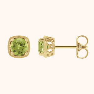 Silver and Gold Earrings green