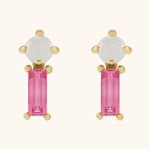 Moonstone Earrings pink