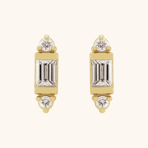 Yellow Gold Diamond Earrings