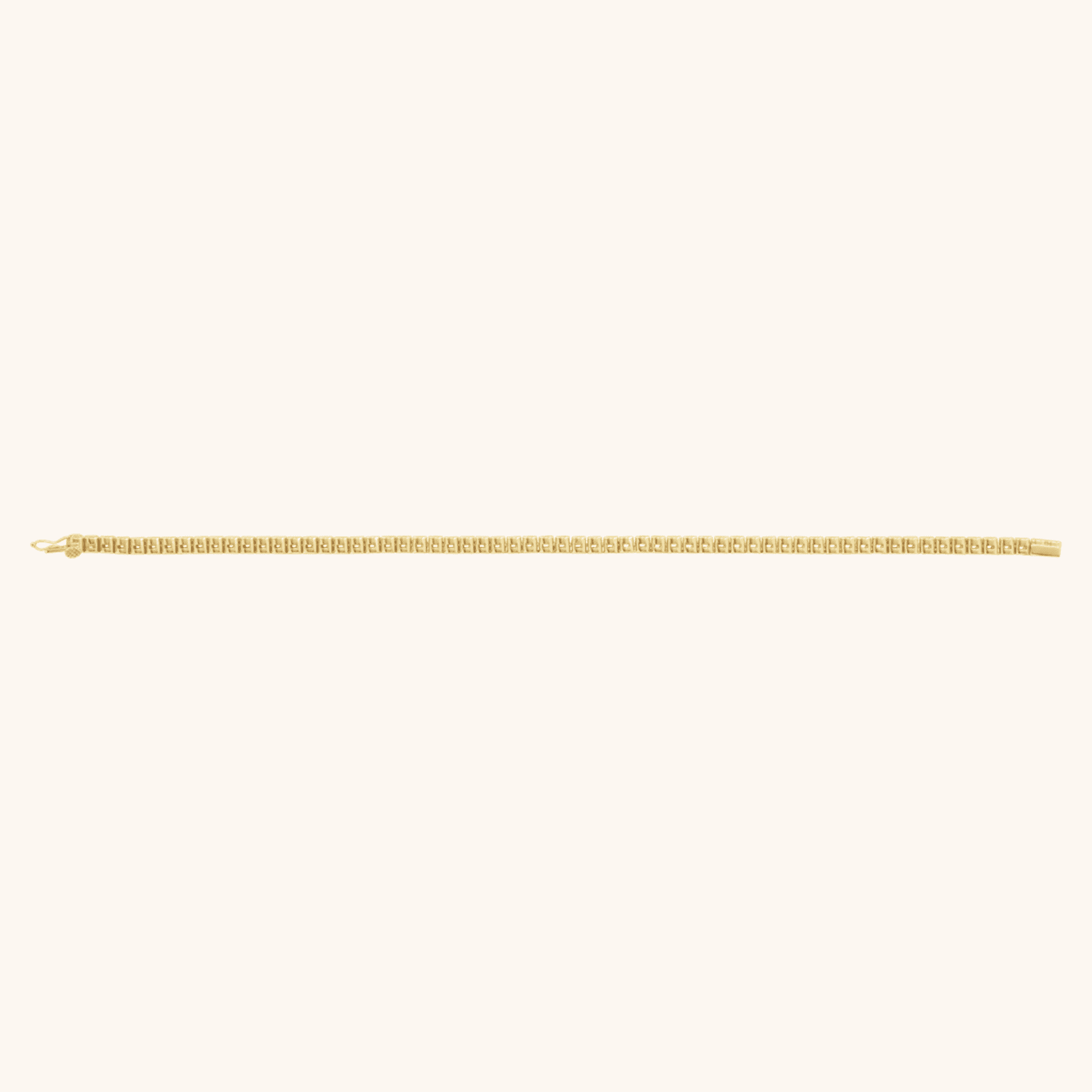 14K Gold Natural Diamond Line Tennis Bracelet