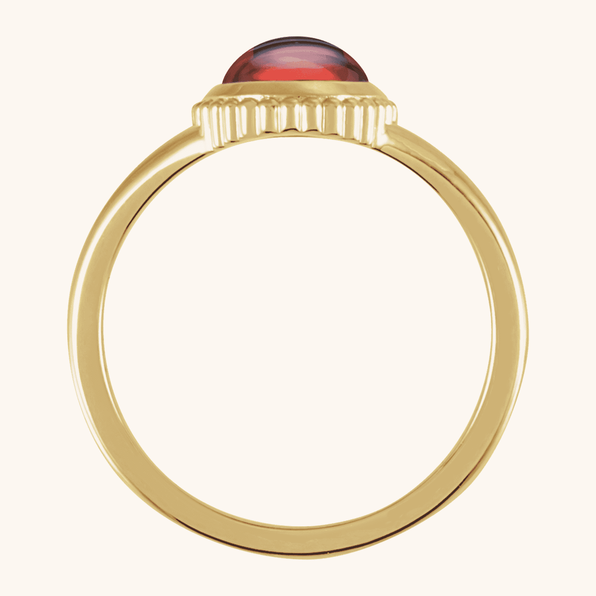 Cabochon Ring 14K Yellow gold