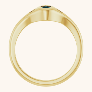 14K Yellow Ring With Natural & Lab-Grown Diamonds and Gemstones